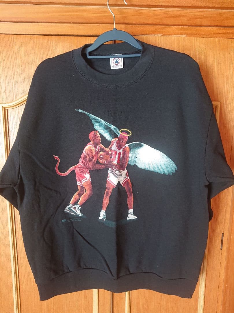 激レア】90s デニスロッドマン スウェットMADE IN USA 天使と悪魔