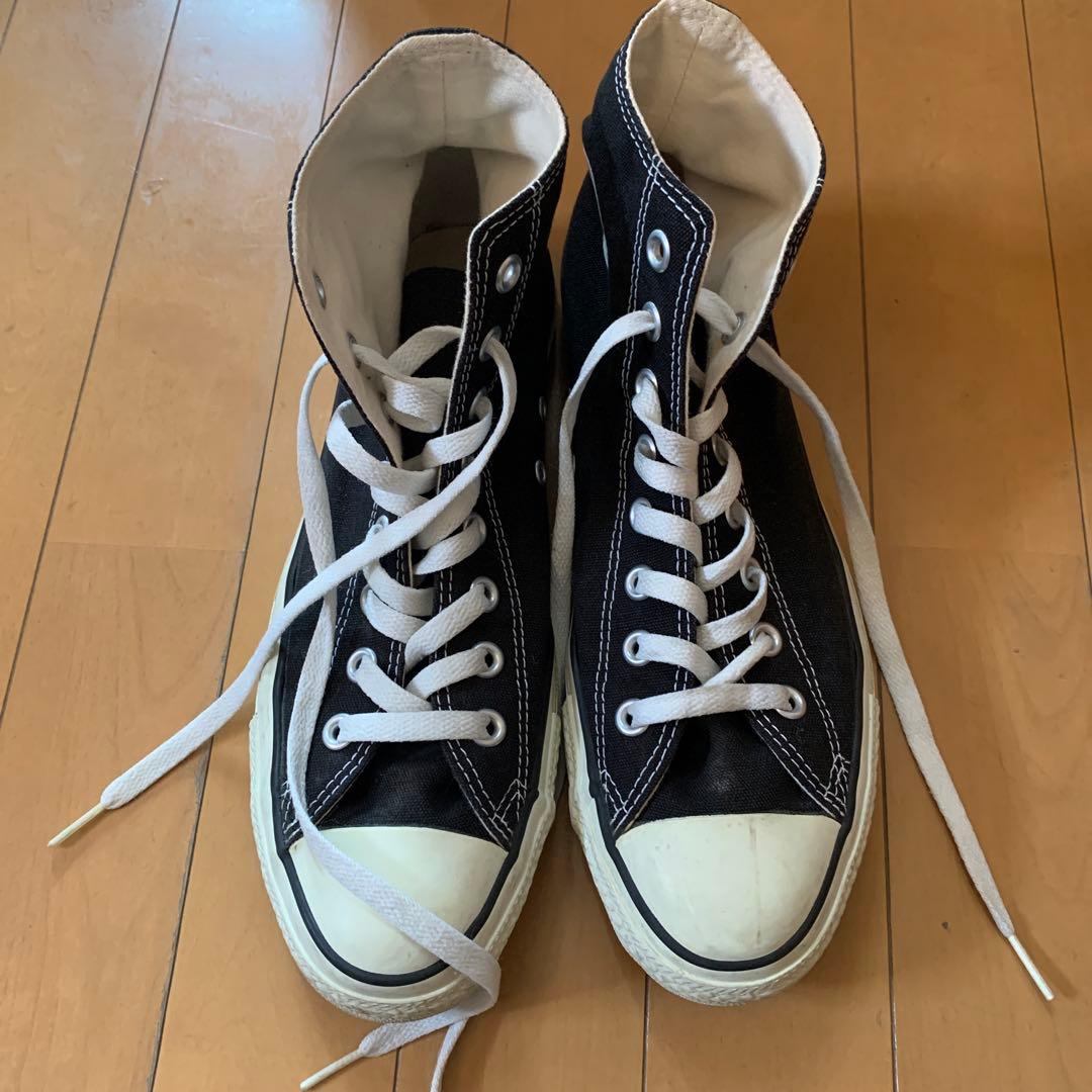 CONVERSE ALL STAR ブラック ハイカットスニーカー - メルカリ