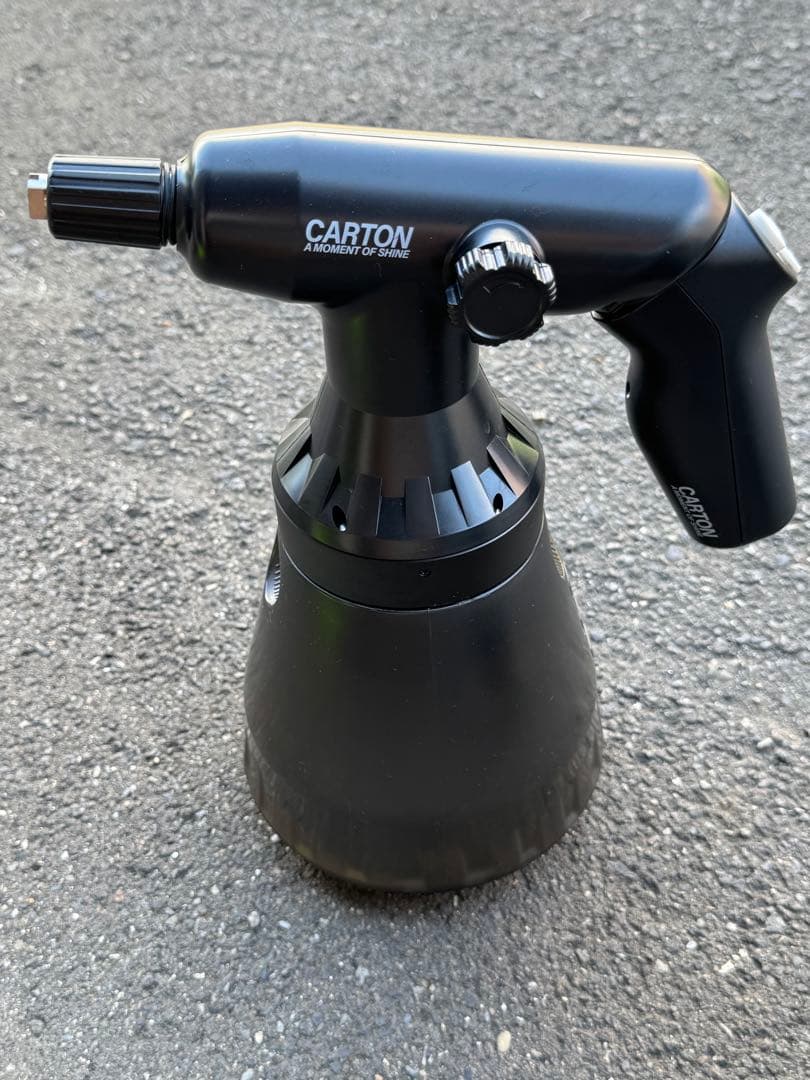 CARTON フォームガン　油膜除去機 洗車革命、ここに誕生。三種の神器を生み出す究極のバッテリーシステム