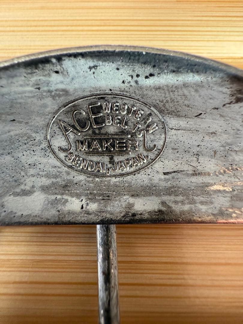 ⭐️ACE WESTERN BELTS⭐️エンボス⭐️ブラック(茶芯)レザー⭐️34