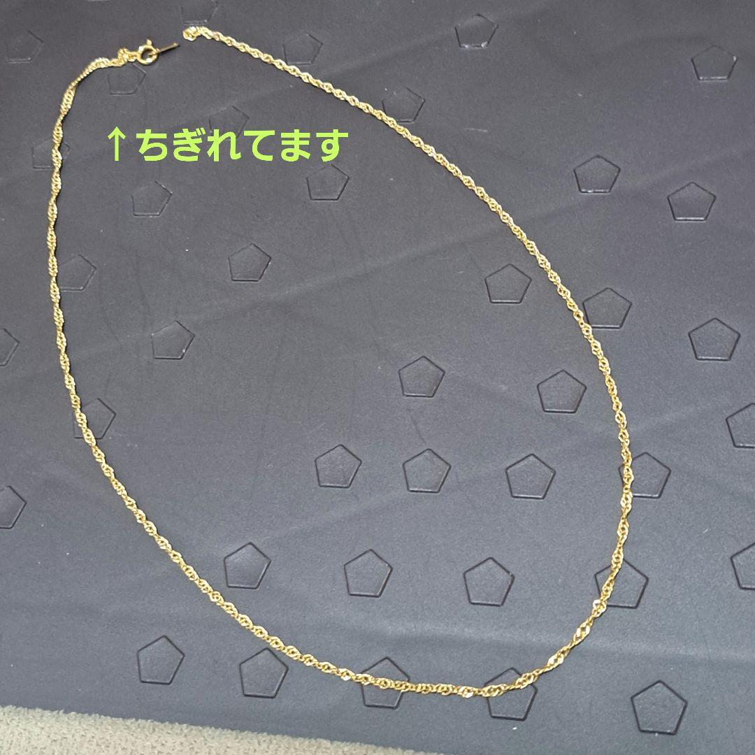 18金 K18 男女兼用イタリー スクリューネックレス 1.37ｇ 41.5㎝