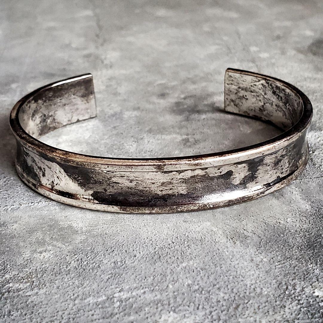 ヴィンテージワイドバングル シルバー925MEXICO ワイドバングル カフ