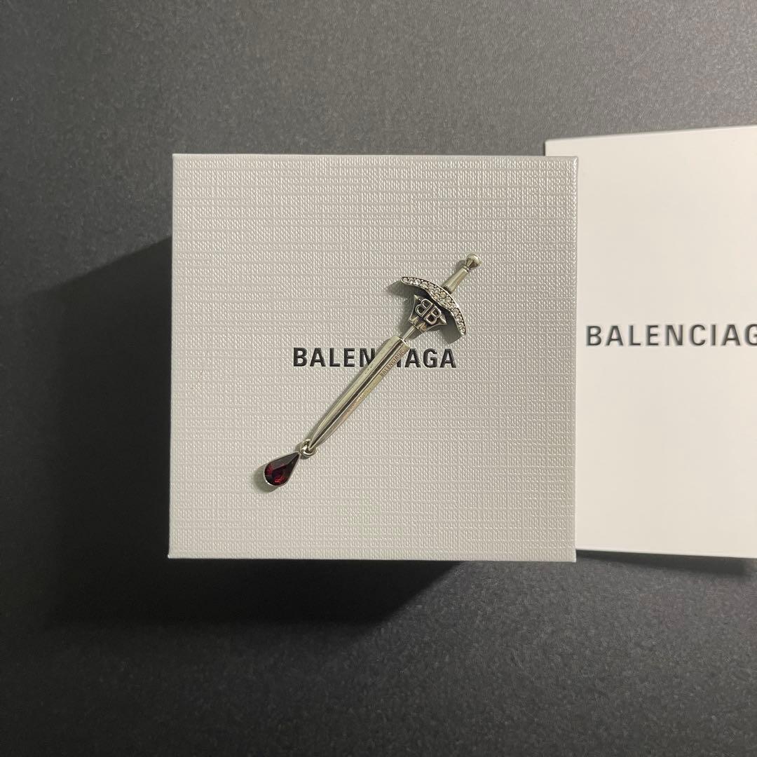 BALENCIAGA バレンシアガ　片耳用　ピアス　ゴスソード　付属品完備 直営店【BALENCIAGA】ゴスソードピアス（シルバー） (BALENCIAGA