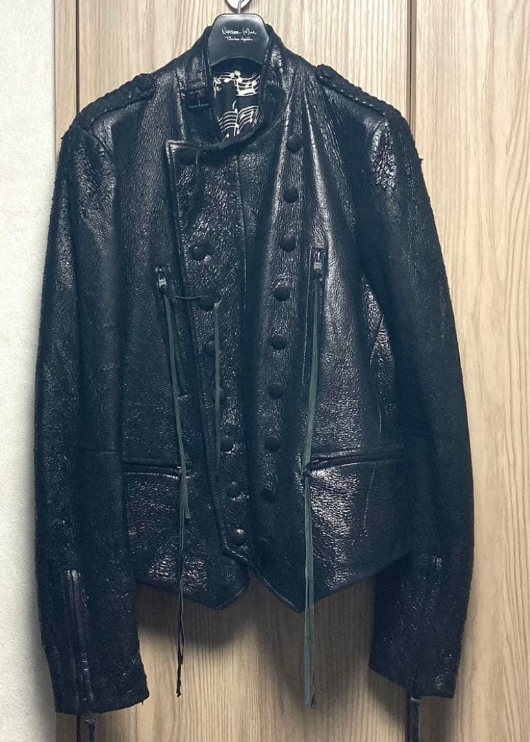 ナンバーナイン 07SS ナポレオン レザー ジャケット ライダース 付属品