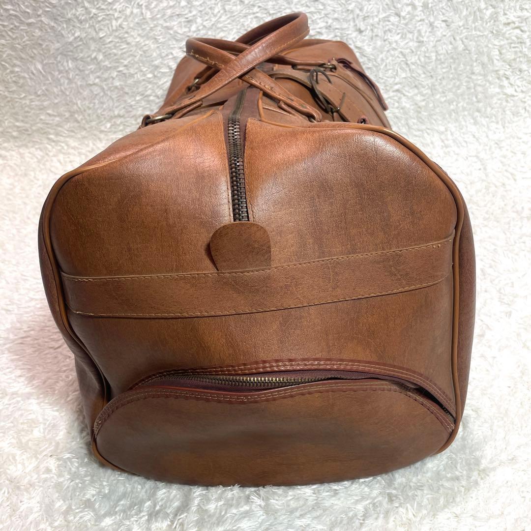 アディダス ビンテージ 大型 ボストンバッグ レザー トレフォイル