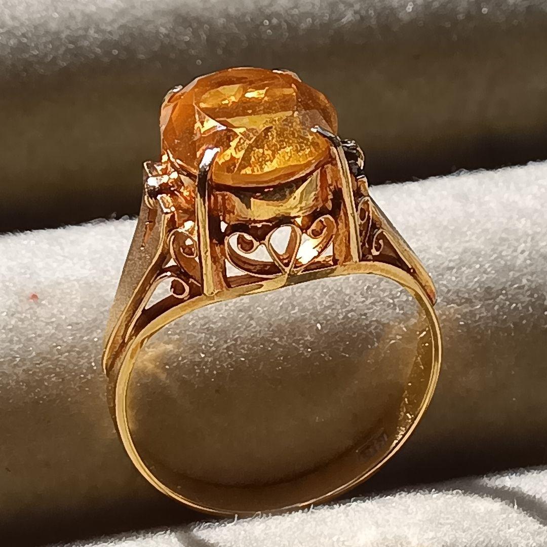 イエローストーン買取屋に聞くシリトン付のリングK１８　 重量合計３.１g K18 シトリンリング 1.75ct | ジュエリーシャレード オンラインショップ