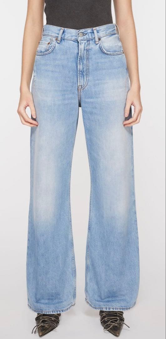 Acne Studios ライトブルー ワイドデニム Acne Studios（アクネ ストゥディオズ） 美品 タック ワイド デニム