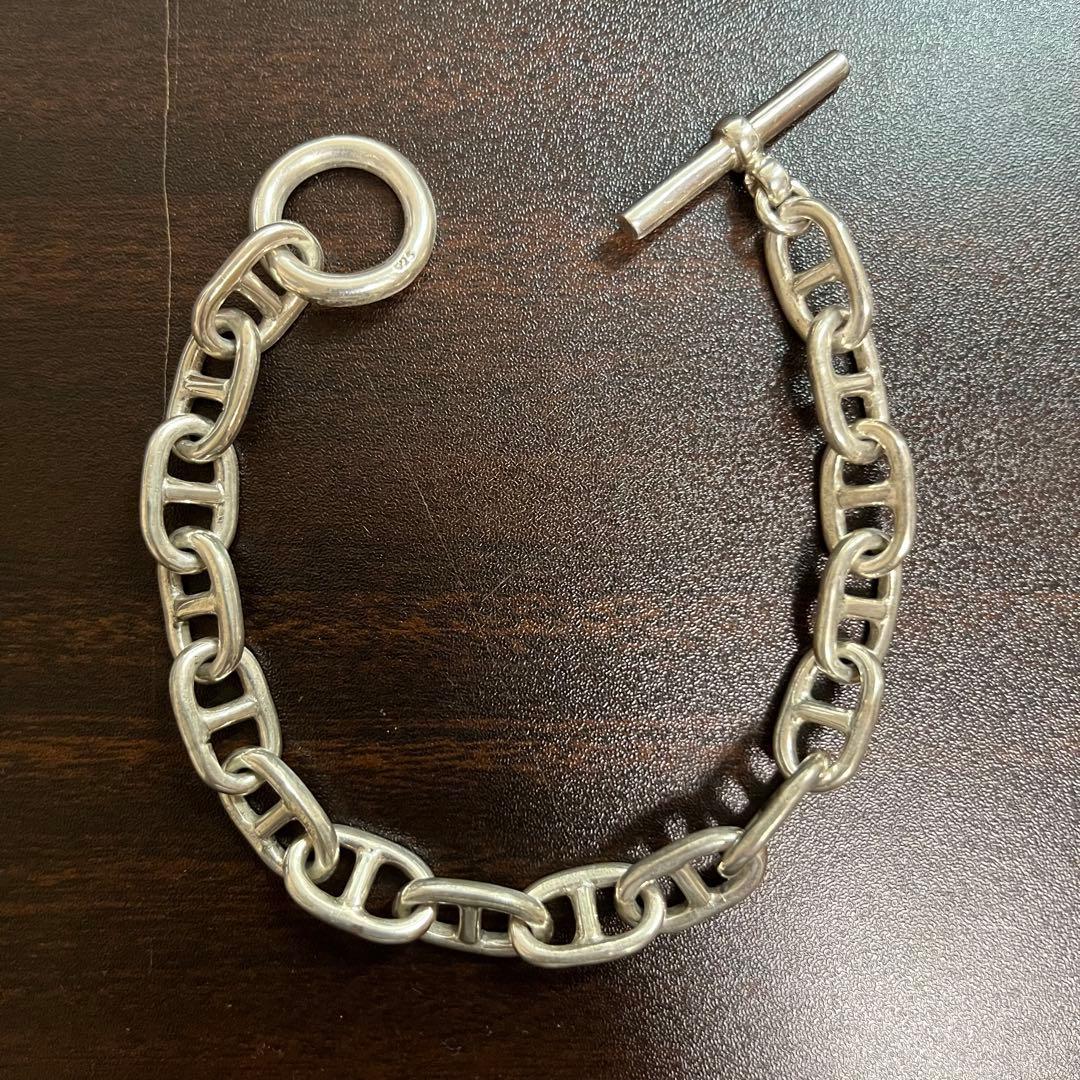 INTÉRIM アンカーブレスレット INTERIM インテリム アンカー チェーン Tバー ブレスレット イタリアン