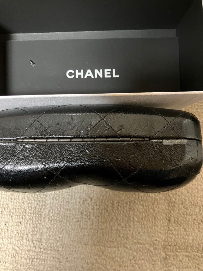 CHANEL サングラスケースメガネケース ブラック キルティング 2個