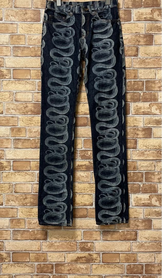 ヒステリックグラマー 90s デニム スネークループパンツ 蛇 レア