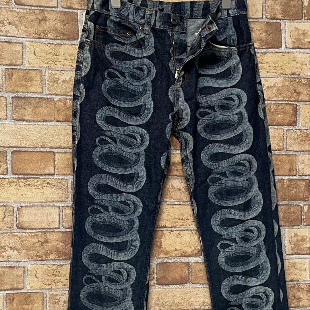 ヒステリックグラマー 90s デニム スネークループパンツ 蛇 レア