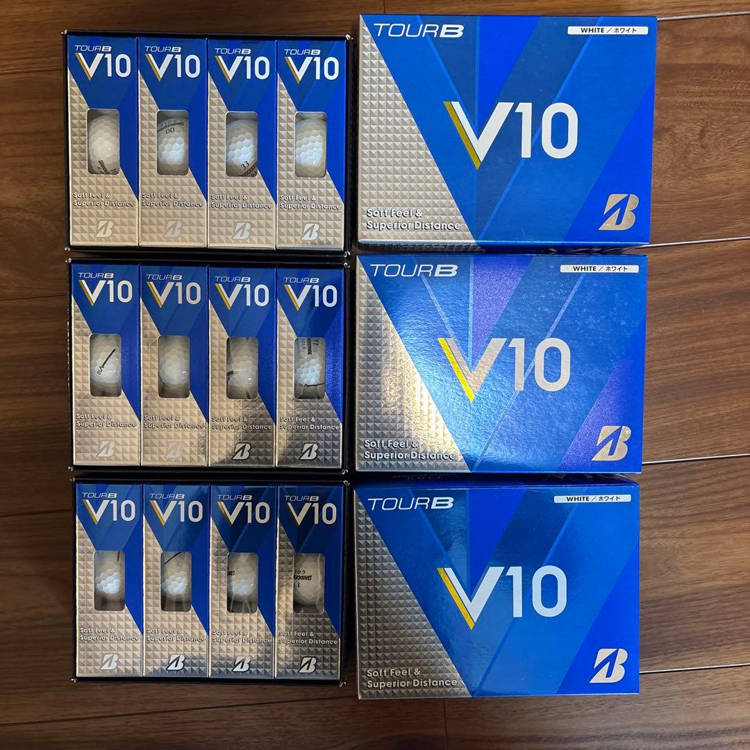 ブリヂストンTOUR B V10 ゴルフボール ホワイト 3ダース　未使用品 ABランク ブリヂストン BRIDGESTONE TOUR B V10 ホワイト 20個 球手箱