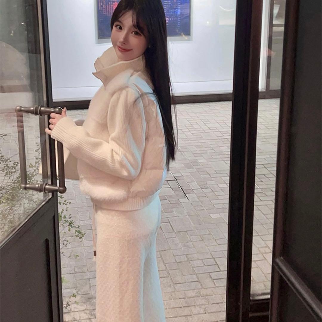 2WAYニットスリーブエコファーダウンジャンパー - メルカリ