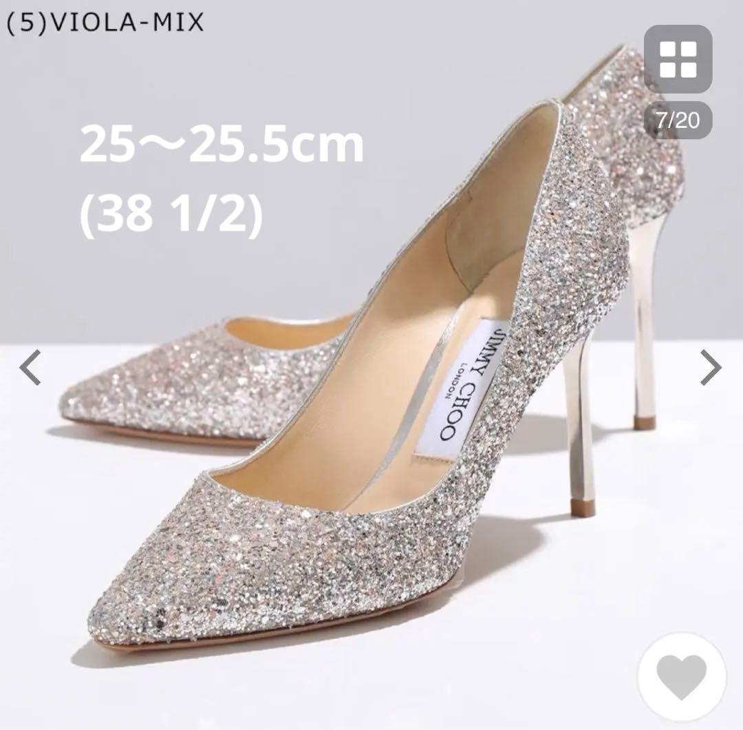 M*i様 ジミーチュウ JIMMYCHOO グリッターパンプス　ヒール8cm 3 M*i様 ジミーチュウ JIMMYCHOO グリッターパンプス ヒール8cm 3 - メルカリ