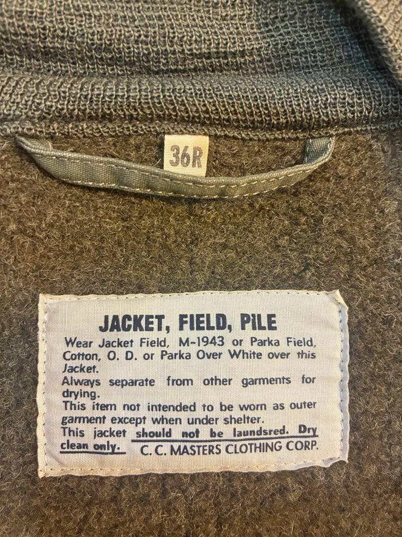 m43 パイルライナージャケット　c.c.masters US ARMY