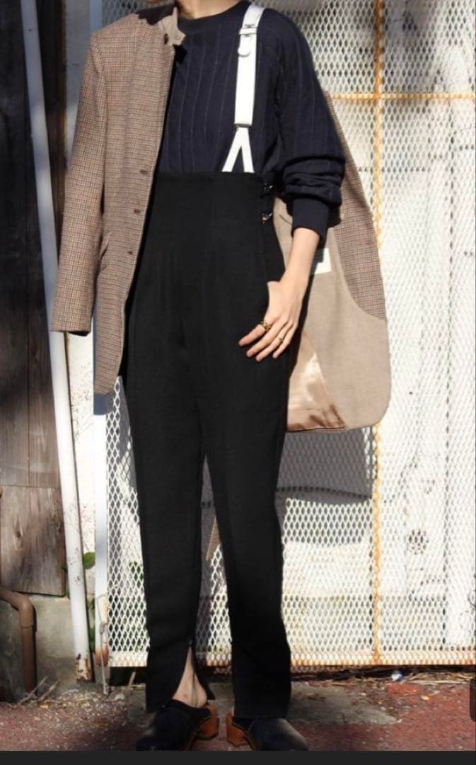 fumika uchida サスペンダーパンツ36 フミカウチダ 黒 - メルカリ