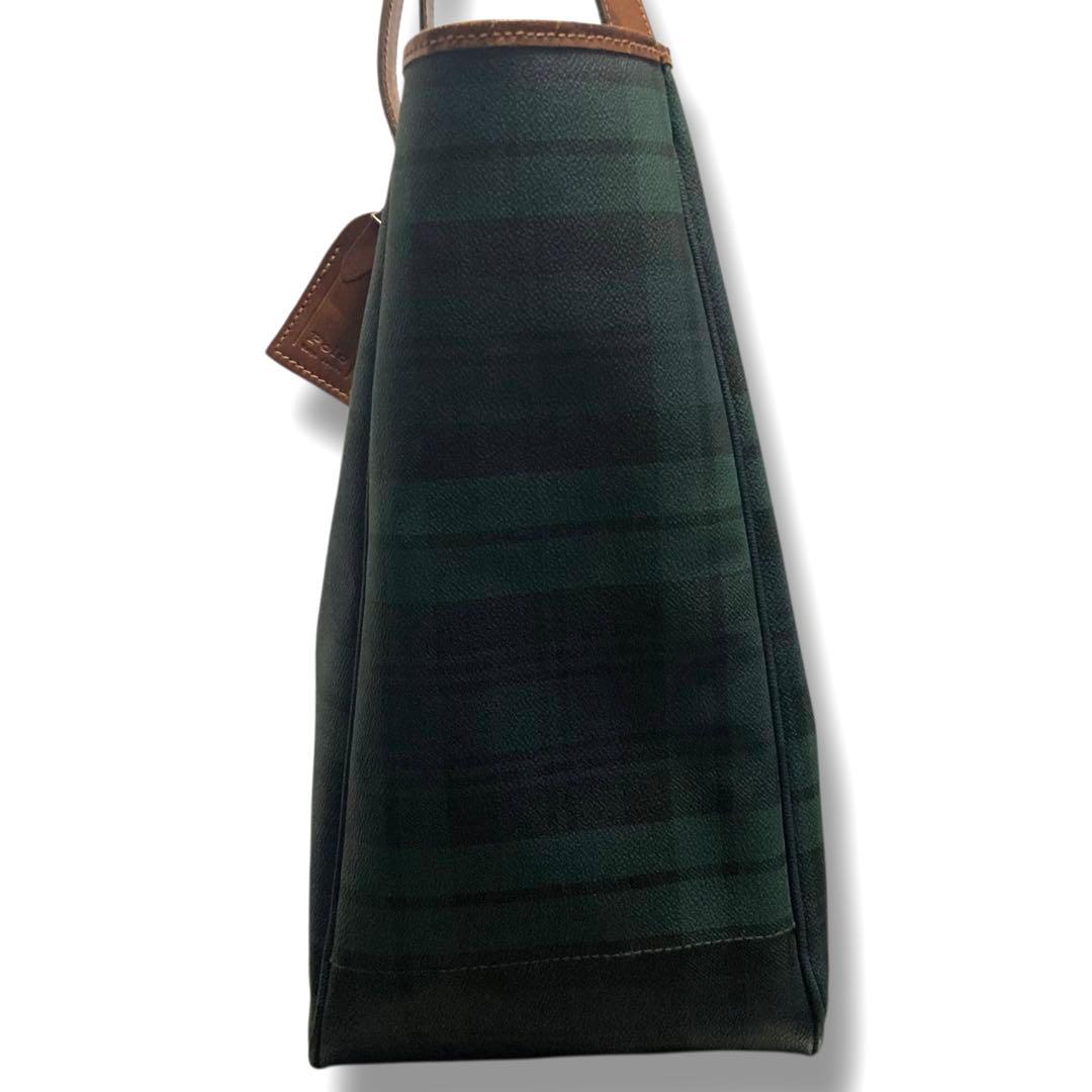 ポロラルフローレン トートバッグ A4収納可 大容量 チェック PVC