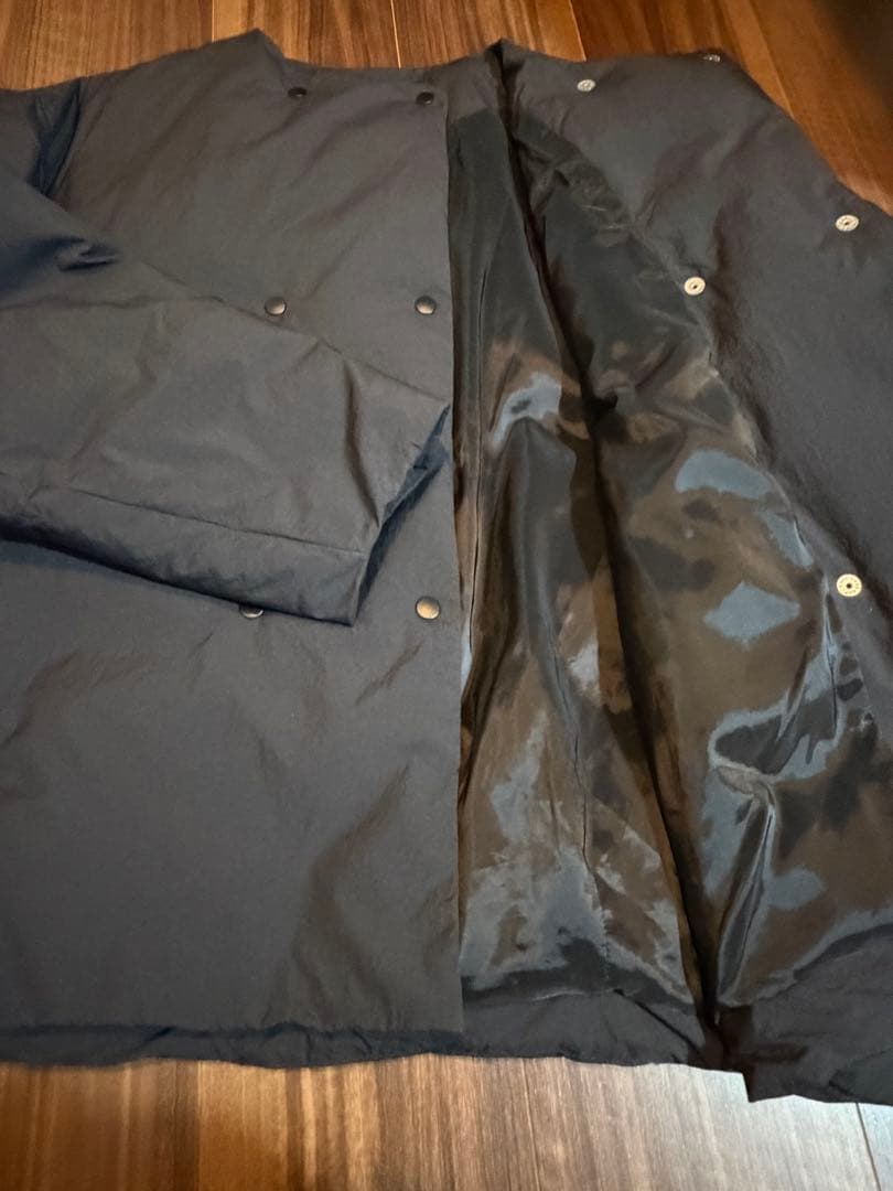 ステッチレス ノーカラー ダウンコート -撥水-