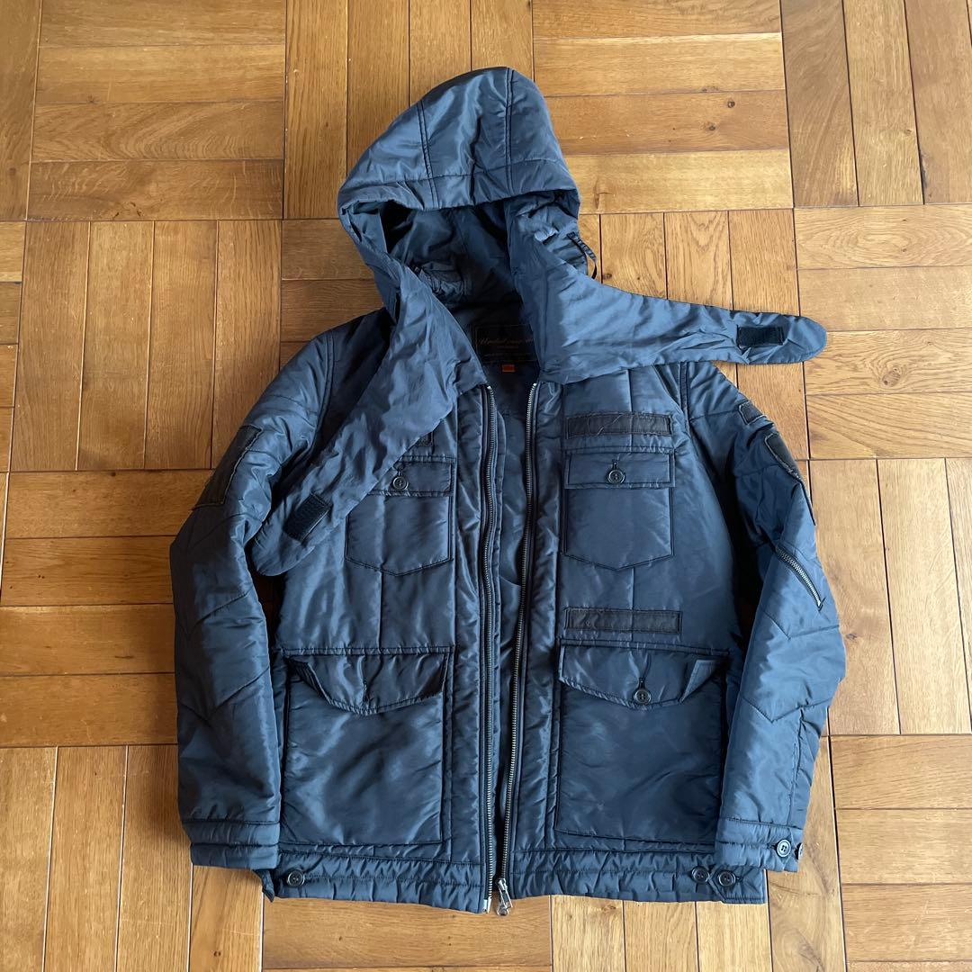 undercoverism中綿変形フードワッペン付ジャケットサイズ2 SHEENA（シーナ） ブルゾン アウター ワッペン付きファーフード中綿