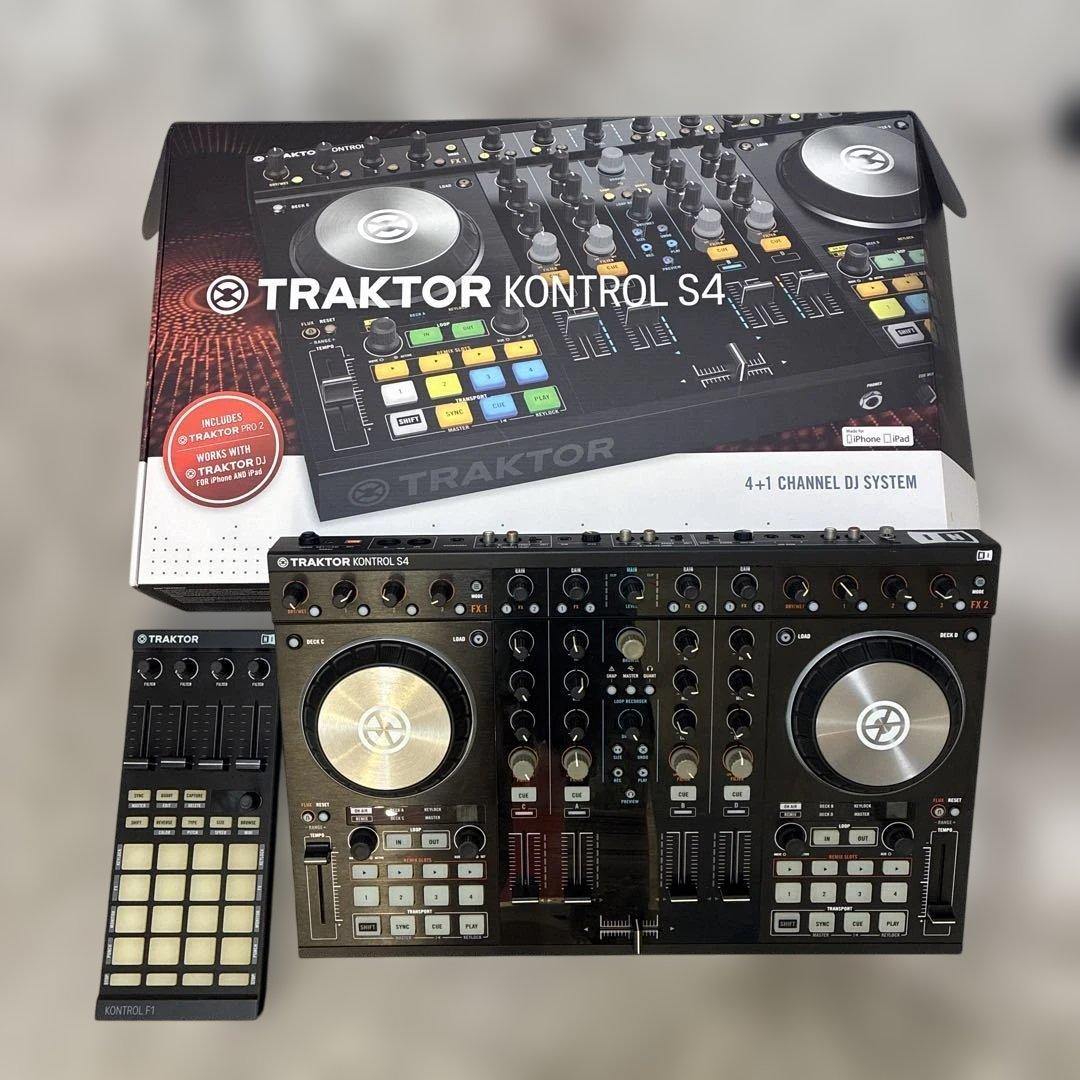 美品TRAKTOR KONTROL S4 MK2 DJコントローラー　F1 付き REVIEW: NI Traktor Kontrol S4 MK2 DJ Controller