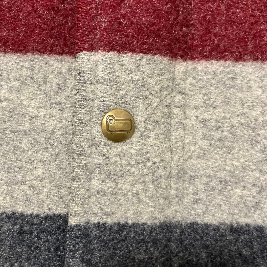 WoolRich ボーダー ウール ブランケットコート パーカー ウールリッチ