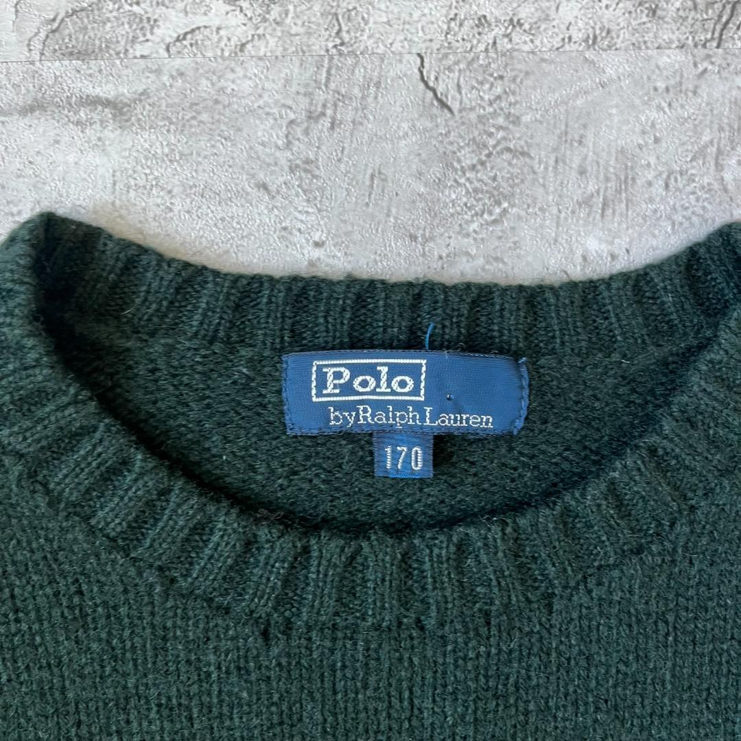 N*s様 希少 90s ポロラルフローレン 犬刺繍 総柄 ウールニット