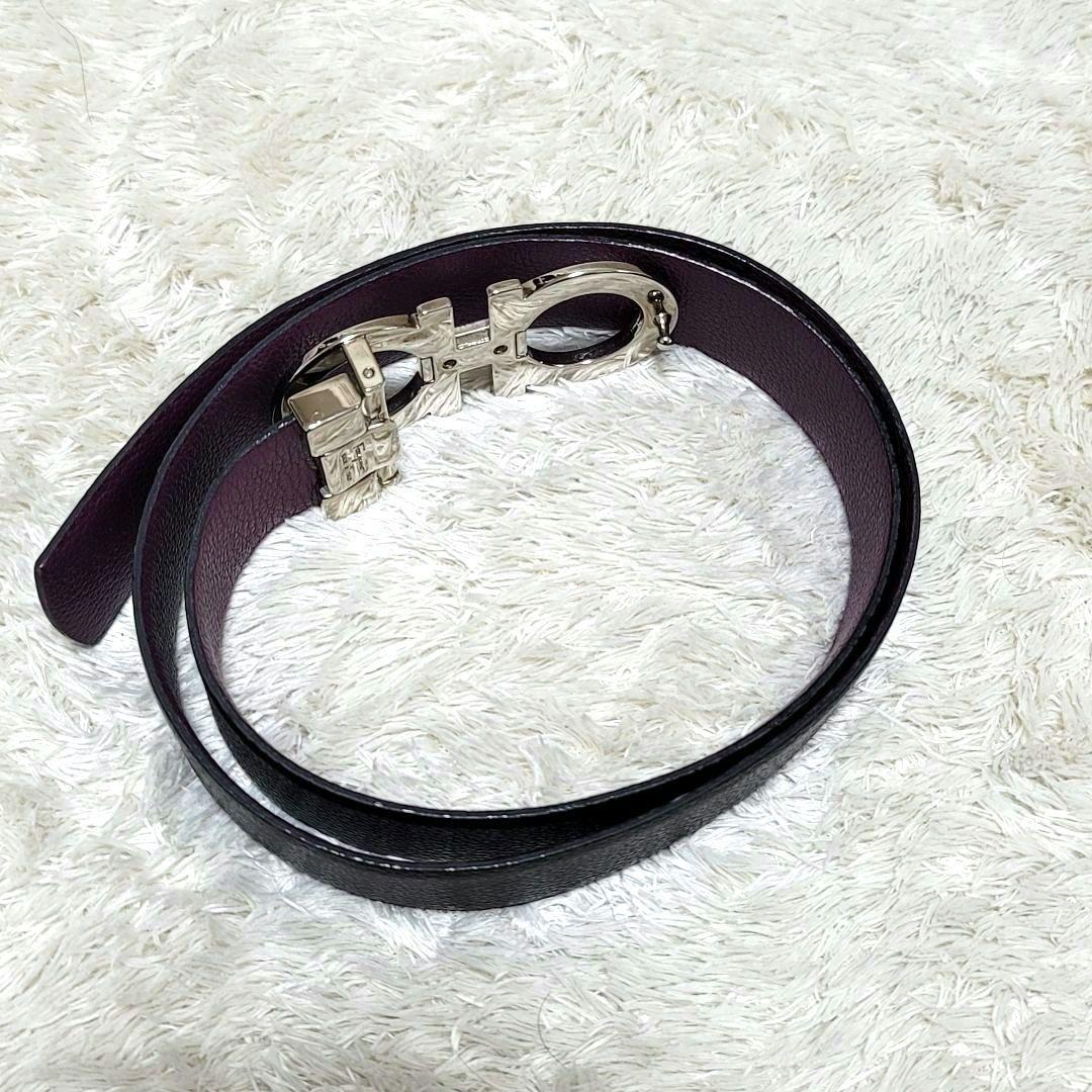 極美品 フェラガモ ガンチーニ ダブルガンチーニ レザーリバーシブル