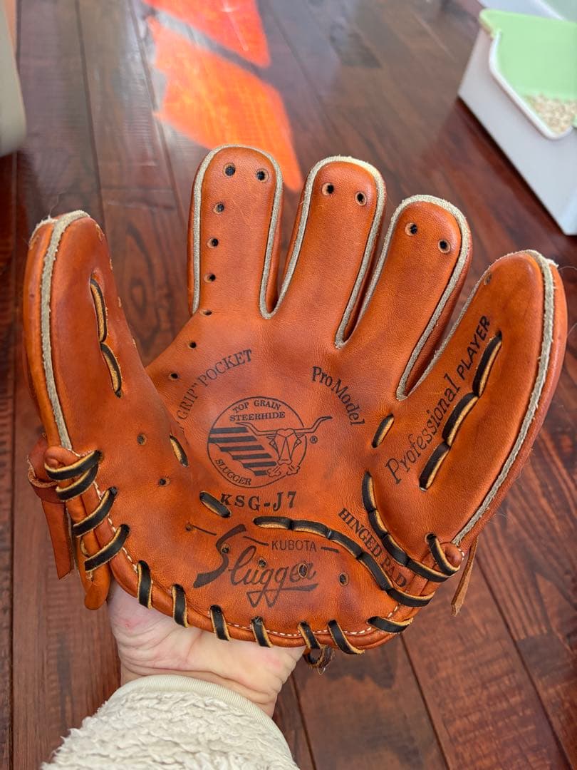 Slugger KSG-J7 トレーニング用 グローブ《江頭重利さん型付け品》