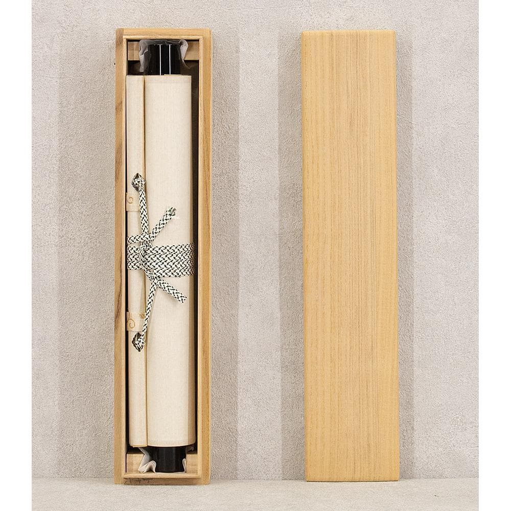 掛軸 茶掛 一行書 福本積應「松泉多清響」竹林画 共箱 大徳