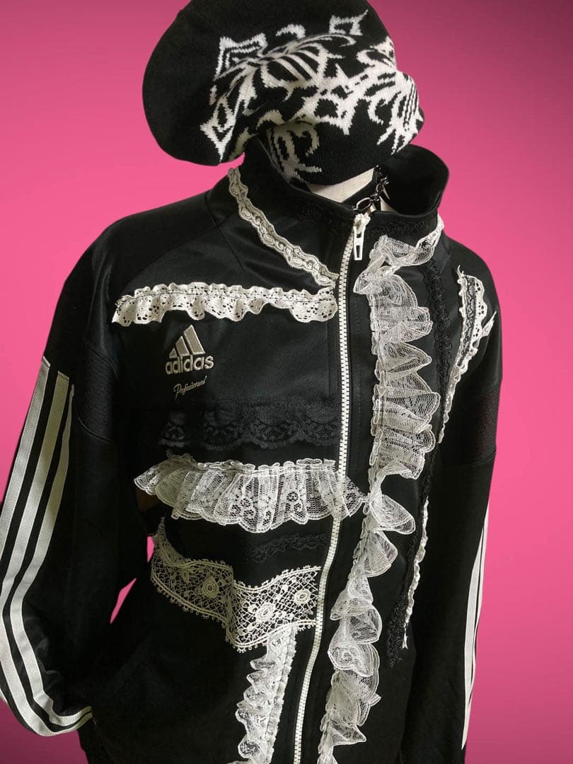 激レアadidas再構築白レースジップトラックy2kフェアリーグランジロック古着 レディース アディカラー クラシックス ルーズ ファイヤーバード