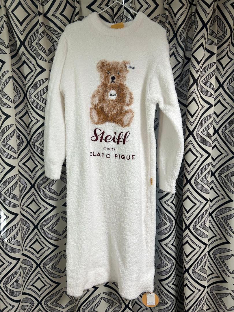 新品ジェラートピケ Steiff シュタイフ パウダージャガードワンピース