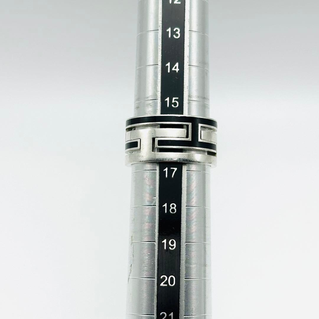 HERMES ムーブアッシュ H リング サイズ57 シルバー ブラック 925