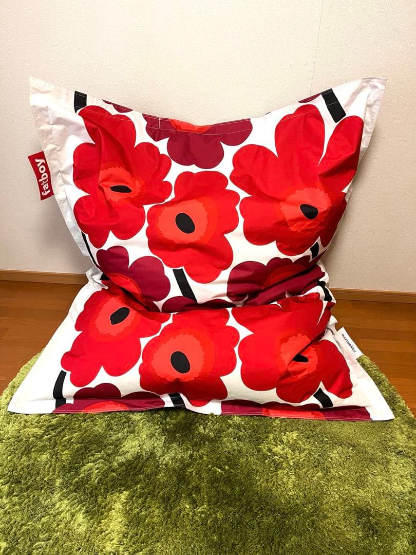 ほんちょのタマゴ FATBOY x marimekkoのビーズクッション dショッピング |超極小ビーズ ビーズクッション U字サポート omochi U