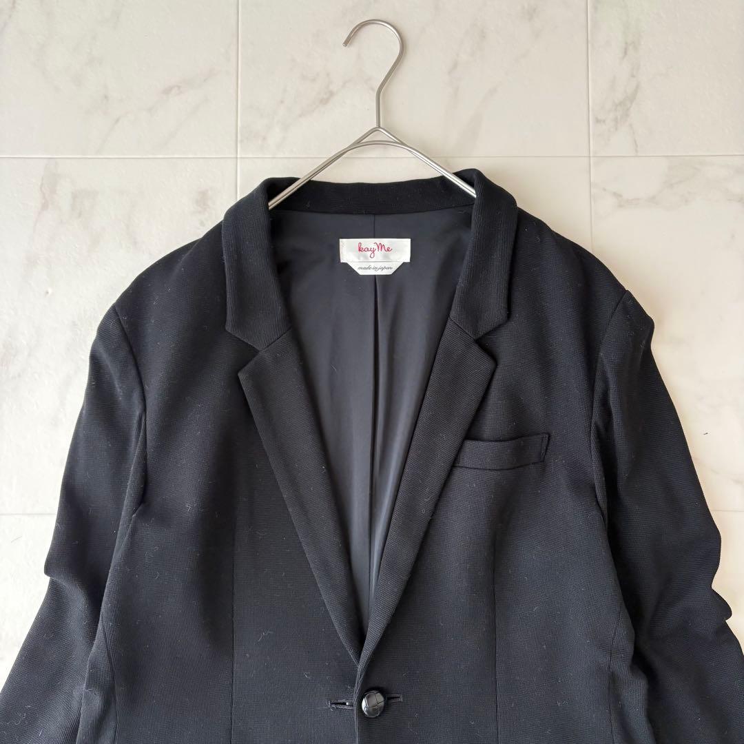 《ケイミー》定番 ストレッチ テーラードジャケット　黒 13（XL）