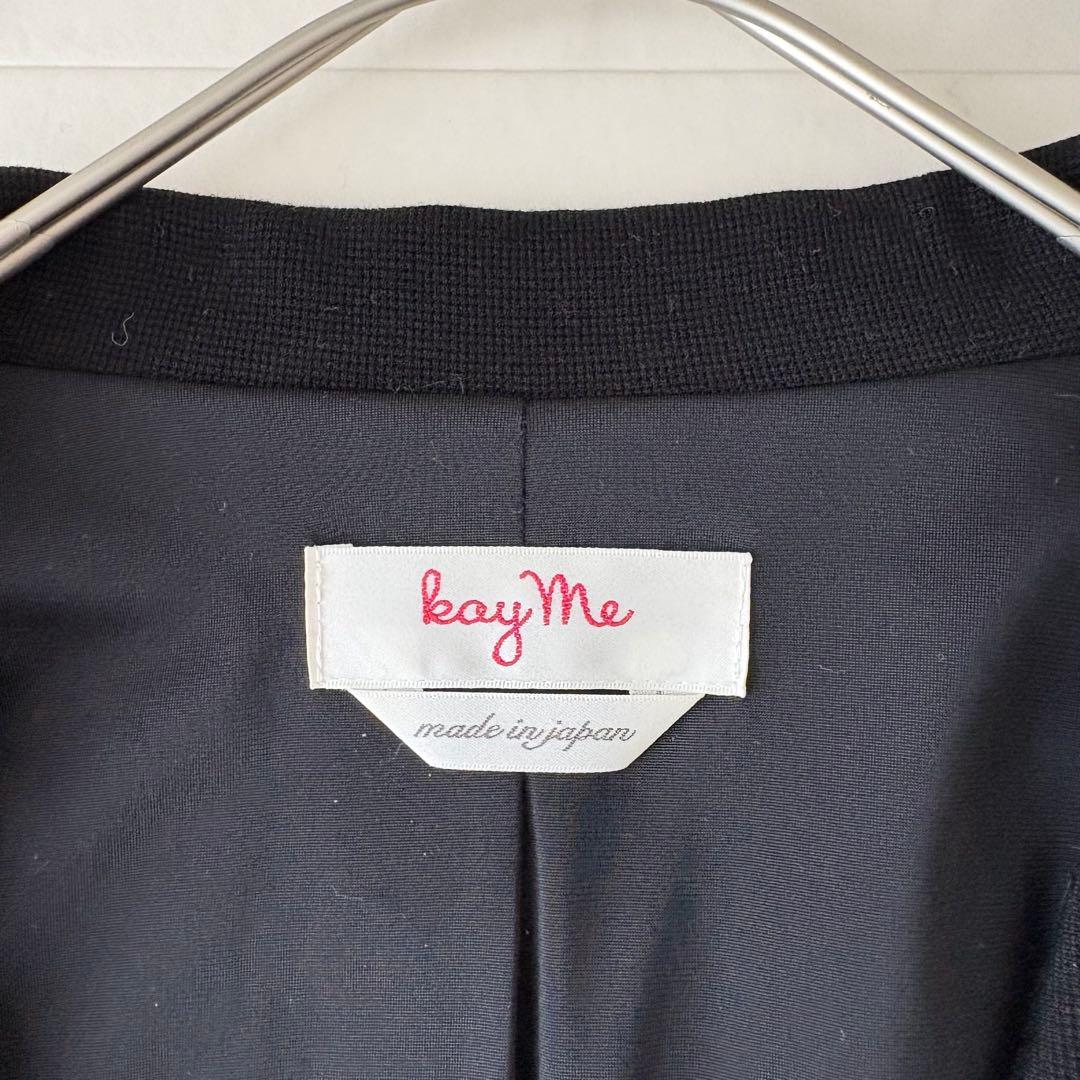 《ケイミー》定番 ストレッチ テーラードジャケット　黒 13（XL）