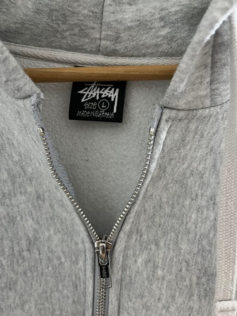 Stussy グレー フルジップパーカー Lサイズ - メルカリ