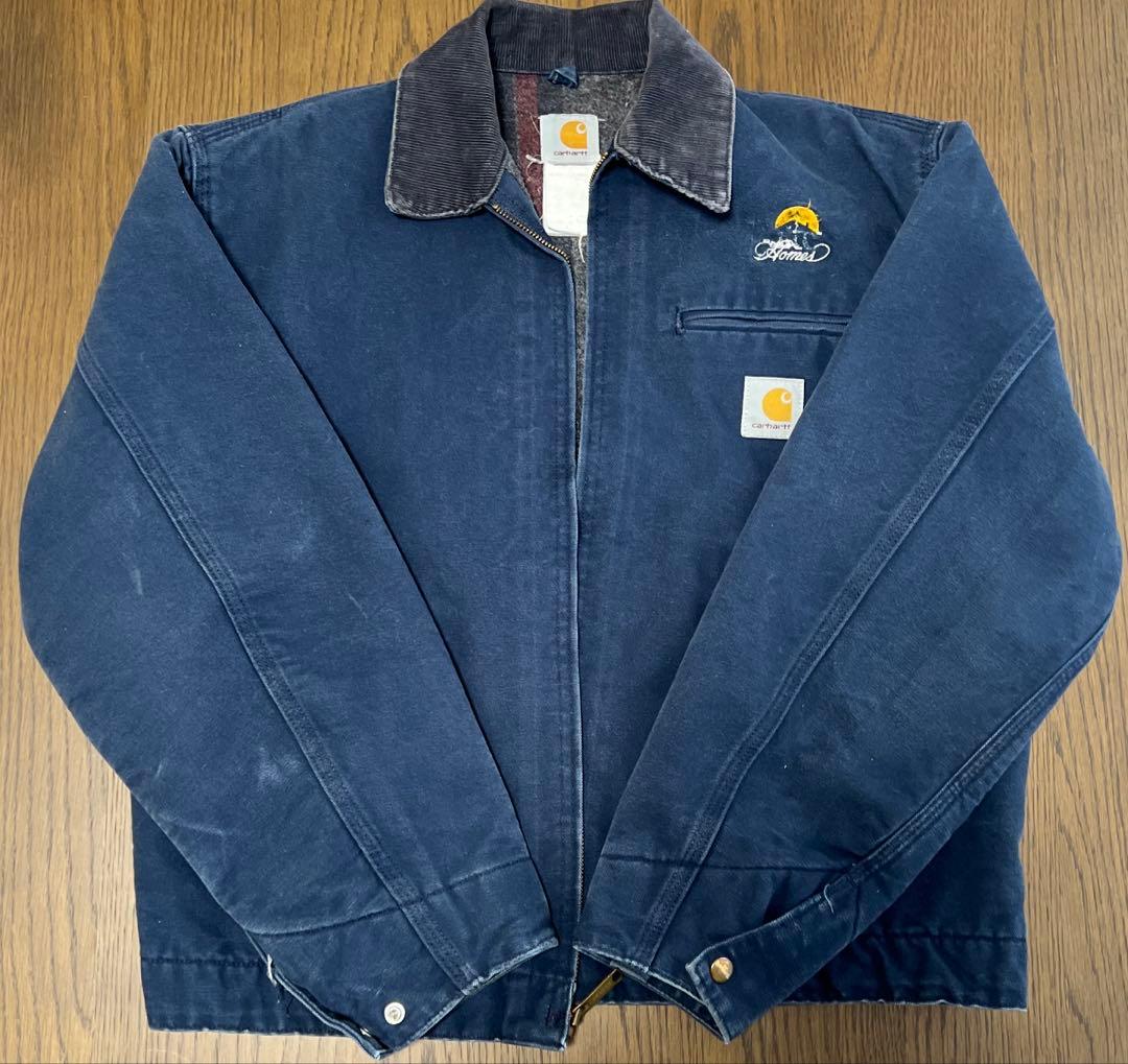 90s carhartt カーハート”デトロイトジャケット ネイビー - メルカリ