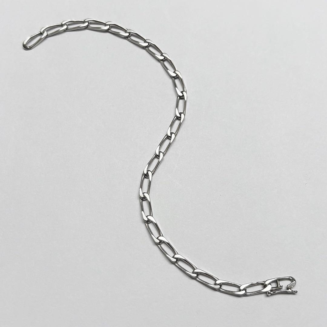 60s French シルバー800 フィガロチェーンブレスレット 蟹刻印 - メルカリ