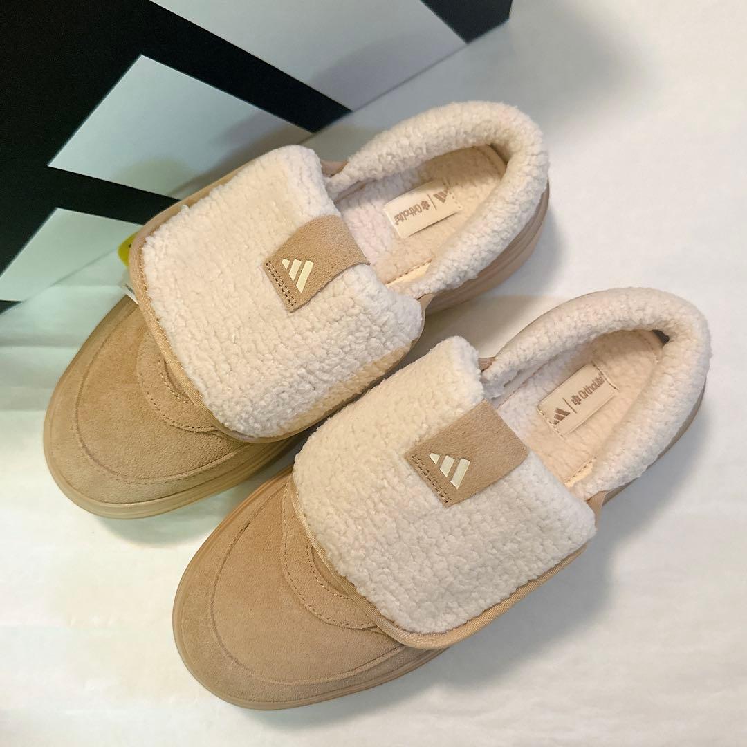 新品未使用☆adidas グランドコート ミュール モコモコ サンダル 24.5