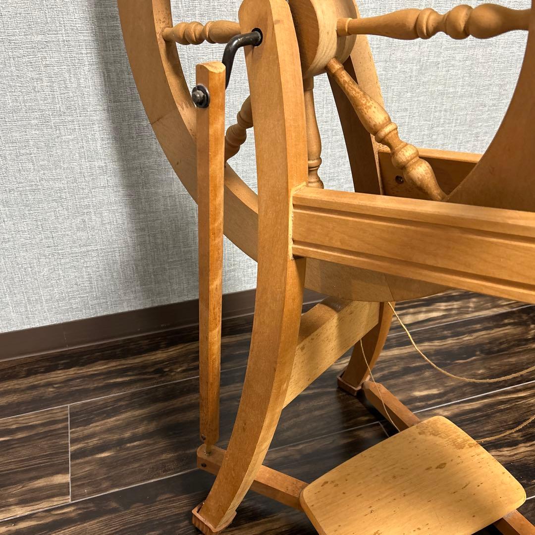 Ashford 木製糸車 糸巻 糸紡ぎ機 糸紡ぎ車 手紡ぎ機 紡毛機 羊毛 白木