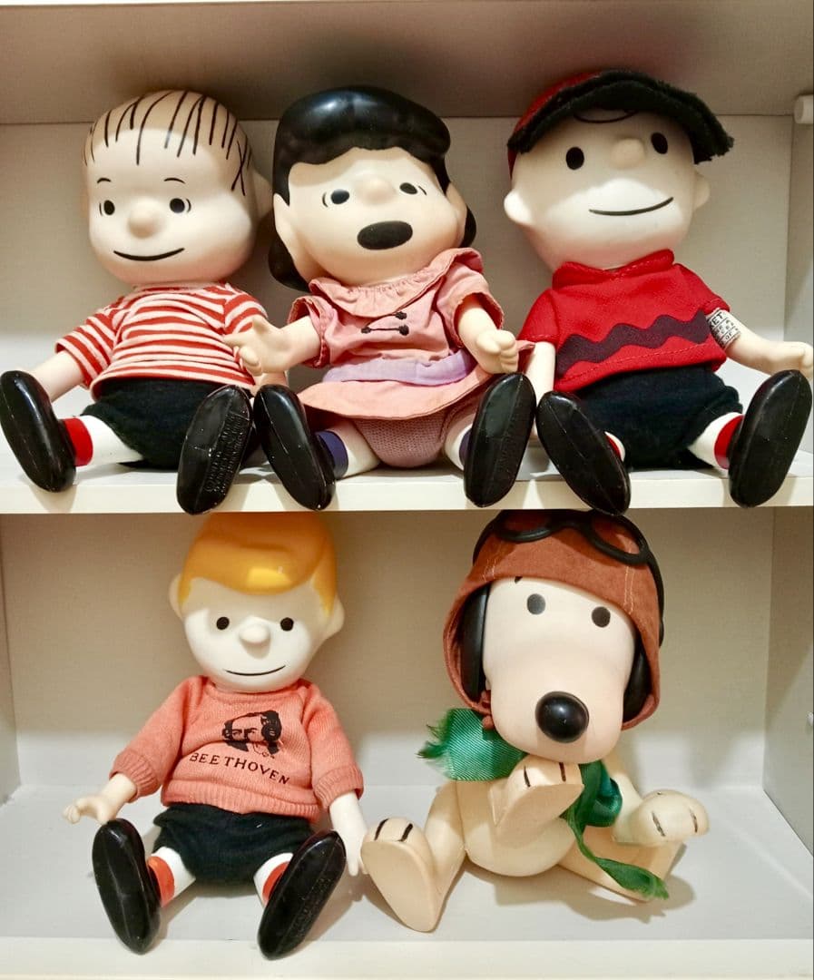 1966 ヴィンテージ スヌーピー ピーナッツザ・ギャング ポケットドール５体 1966 ヴィンテージ スヌーピー ピーナッツザ・ギャング ポケットドール