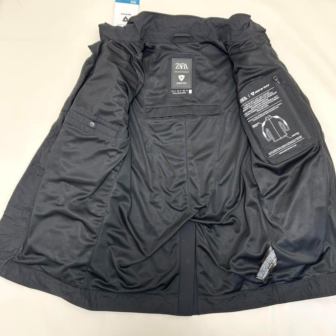 未使用タグ付】ザラ REV'IT コラボ モーターサイクルジャケット 黒 40