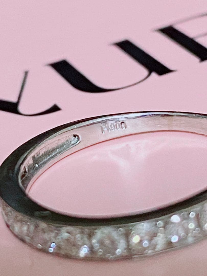 天然ダイヤモンドハーフエタニティリング モフモフにゃんこ様専用