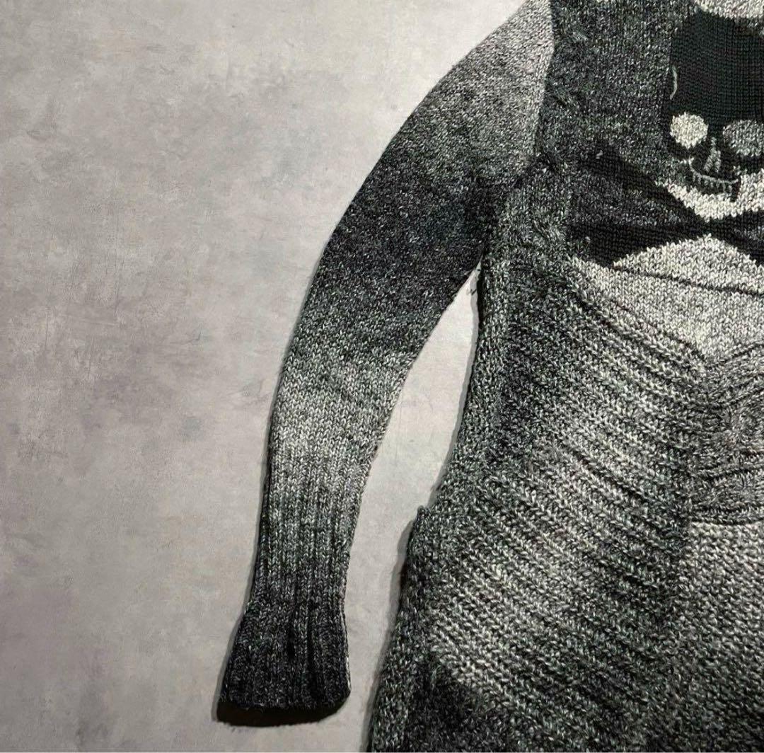 “Roen” skull knit long cardigan gown y2k