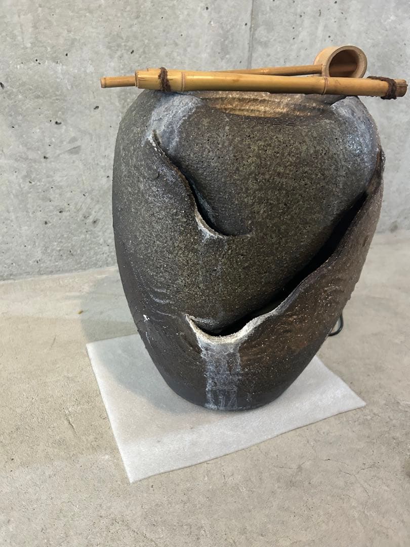 パピ子‼️信楽焼　湧き水つくばい 楽天市場】湧き水つくばい 信楽焼き庭園灯 日本庭園 つくばい 電動