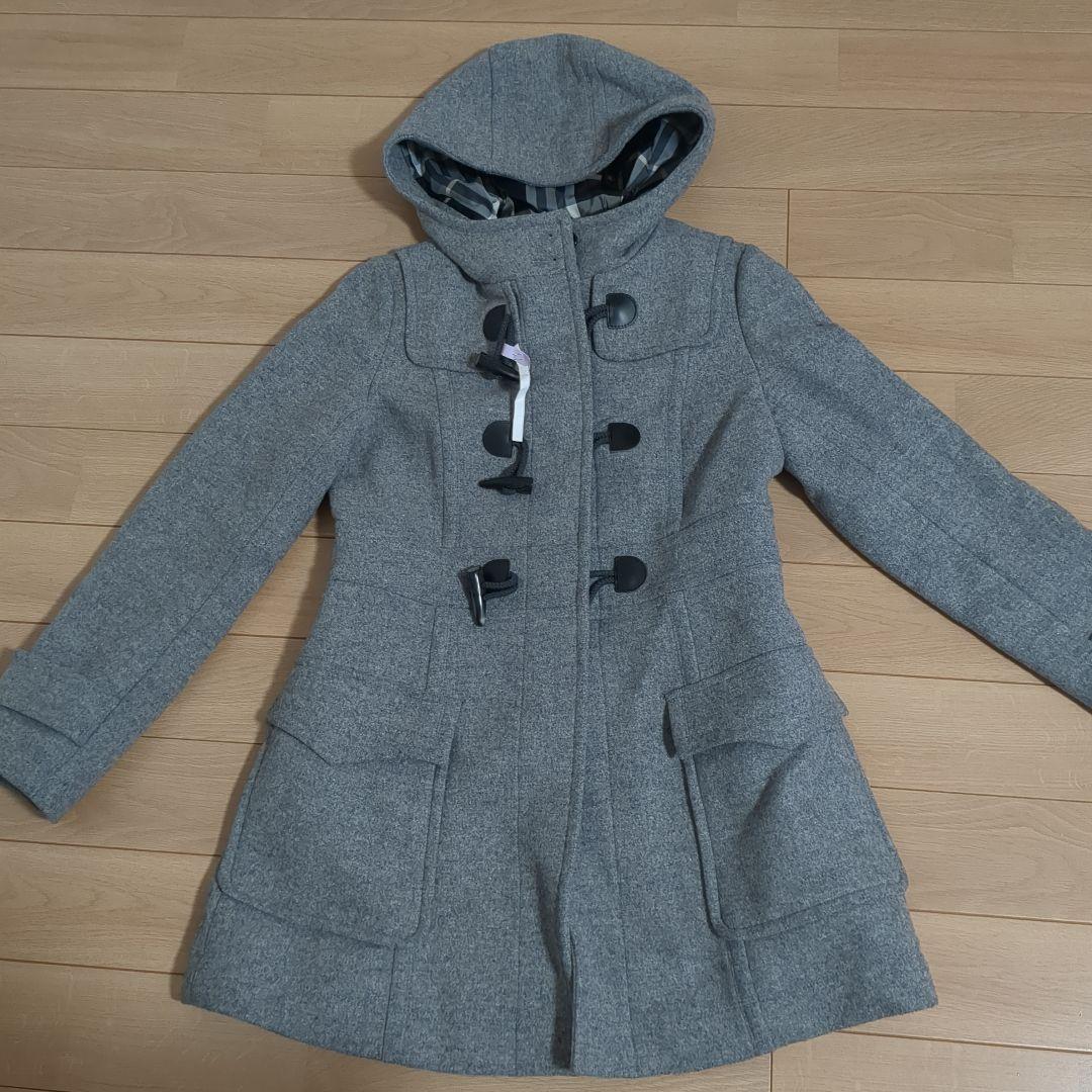 BURBERRY BLUE LABEL ダッフルコート グレー 中古・古着通販】BURBERRY BLUE LABEL (バーバリーブルーレーベル