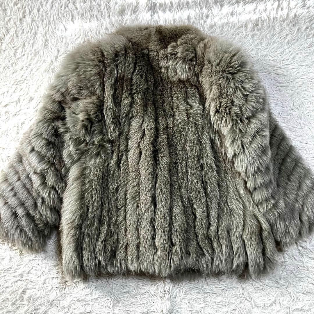 ✨極美品✨SAGA FOX 最高級シルバーフォックスコート 銀サガ 刺繍 11