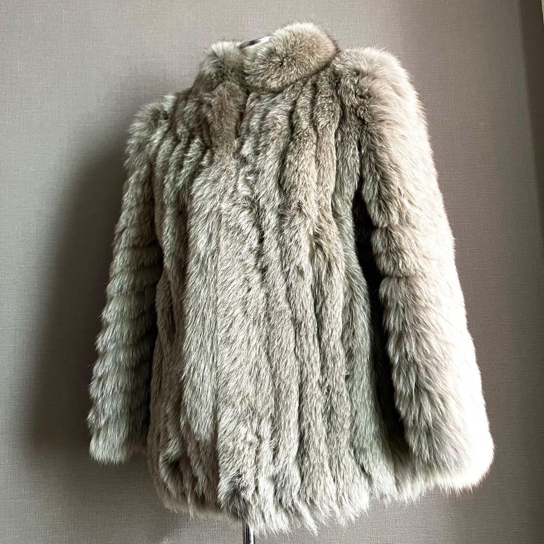 ✨極美品✨SAGA FOX 最高級シルバーフォックスコート 銀サガ 刺繍 11 -