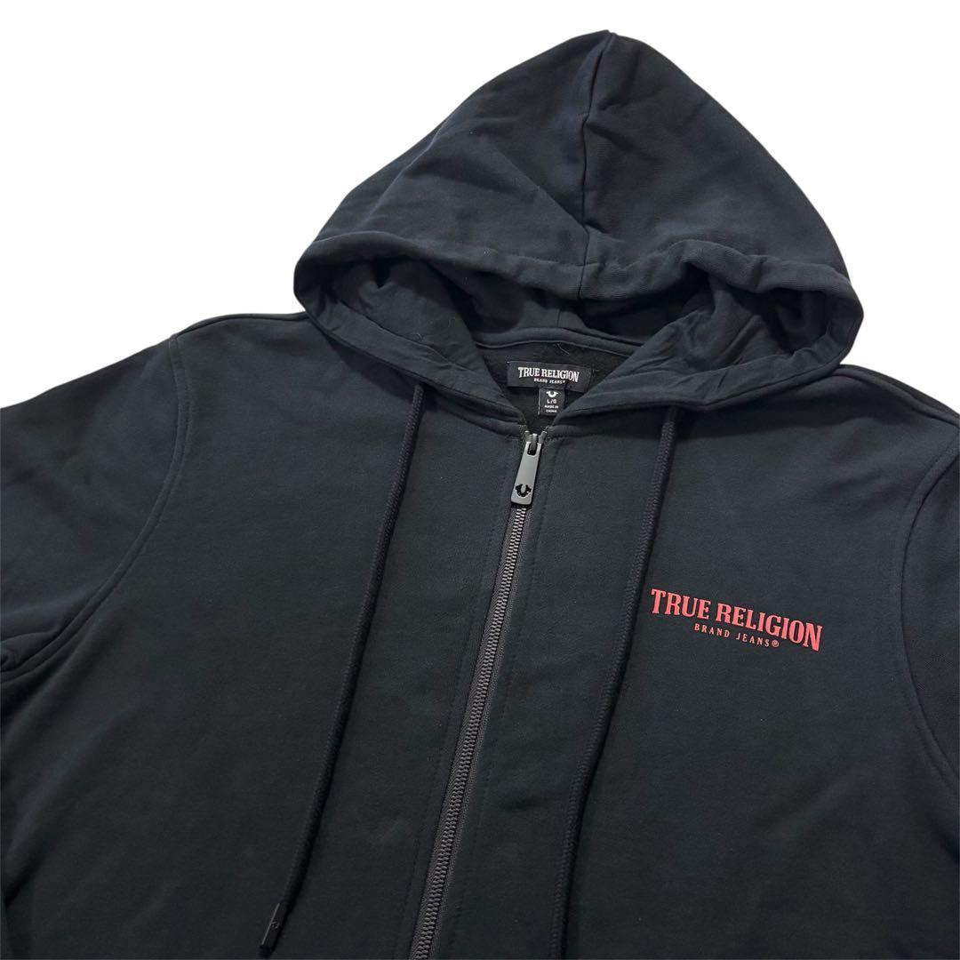 TRUERELIGION トゥルーレリジョン ジップパーカー ブラック Lサイズ
