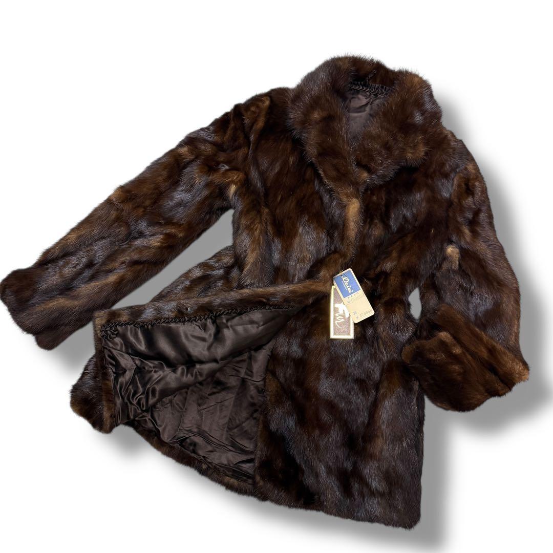 新品タグ付 DAIEI 高級ミンク 1644 毛皮 リアルファーコート ブラウン 新品タグ付 DAIEI 高級ミンク 1644 毛皮 リアルファーコート ブラウン